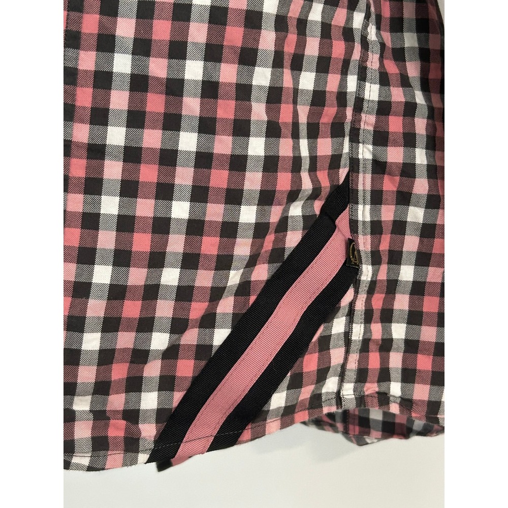 Cavi Mens 3XL Gingham Button Down Shirt Plaid Military Epaulettes Preppy Gingham - Picture 7 of 12